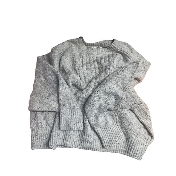 Universal Thread Crewneck Chunky Sweater Womens XL Gray Flecks of Brown Wool NWT - Picture 5 of 7